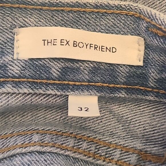 Aritzia Denim Forum The Ex Boyfriend High Waisted Distressed Jeans Size 32 - Picture 11 of 15